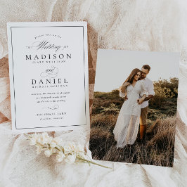 Moderne klassische Script-Hochzeit Einladung