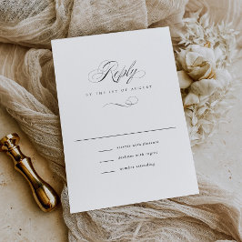 Moderne klassische Script-Hochzeit RSVP Karte