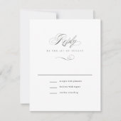 Moderne klassische Script-Hochzeit RSVP Karte (Vorderseite)