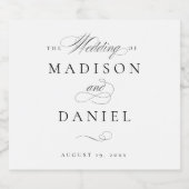 Moderne klassische Script-Hochzeit Schaumweinetikett (Einzelnes Label)