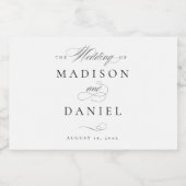 Moderne klassische Script-Hochzeit Schaumweinetikett (Einzelnes Label)