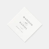 Moderne klassische Script-Hochzeit Serviette (Ecke)