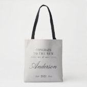 Moderne klassische Typografie Mr. und Mrs. Tasche (Vorderseite)