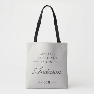 Moderne klassische Typografie Mr. und Mrs. Tasche