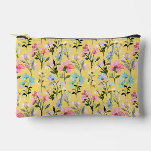 Moderne klassische Vintage-Blumenmuster auf Senfhi Zubehörtasche