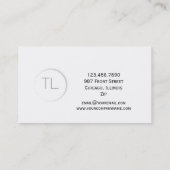 Moderne klassische visitenkarte (Rückseite)