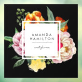 Moderne klassische Wasserfarbenpeony floral CUSTOM Fensteraufkleber (Blatt 3)