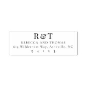 Moderne klassische Wedding Monogram Rücksendeadres Permastempel (Design)