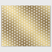 Moderne klassische Weihnachtsbaumen Ombre Gold Geschenkpapier (Flach)