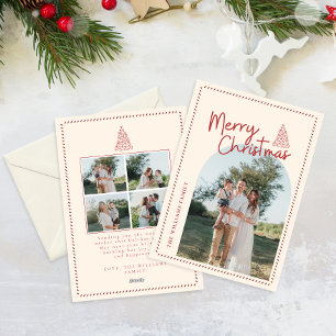 Moderne klassische Weihnachtsfotos elegant Feiertagskarte