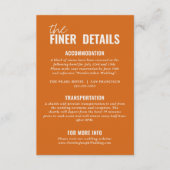 Moderne klassische Whimsikfarbenfrohe Hochzeitsdet Begleitkarte (Vorderseite)