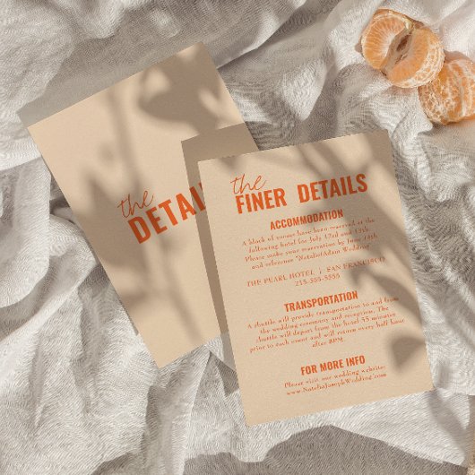 Moderne klassische Whimsikfarbenfrohe Hochzeitsdet Begleitkarte