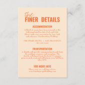 Moderne klassische Whimsikfarbenfrohe Hochzeitsdet Begleitkarte (Vorderseite)