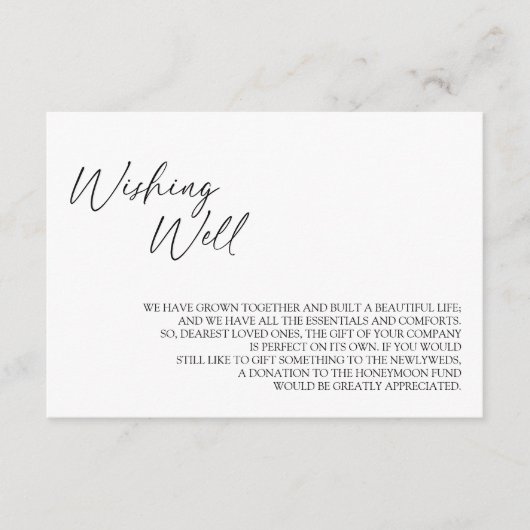 Moderne klassische Wunschausweiskarte Begleitkarte (Vorderseite)