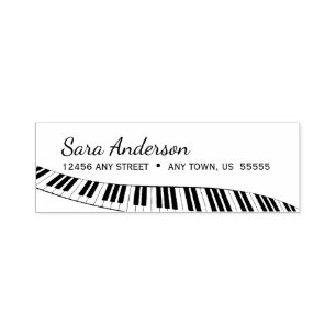 Moderne Klavier-Tastatur Permastempel