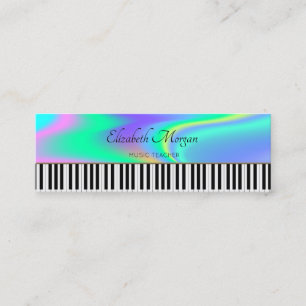 Moderne Klaviertastatur, Holografischer Musiklehre Mini Visitenkarte