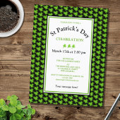 Moderne Kleeblatt St Patrick's Day Party Einladung