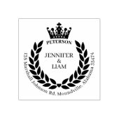 Moderne Kleider- und Kronen-Rücksendeadresse Gummistempel (Prägung)