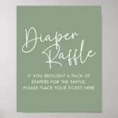 Moderne Kleidung Oh Baby Simple Baby Diaper Raffle Poster (Vorne)