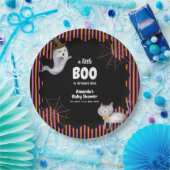 Moderne kleine Boo Ghost Cat Kinderdusche Pappteller (Party)