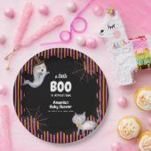Moderne kleine Boo Ghost Cat Kinderdusche Pappteller (Party)