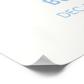 Moderne kleine Bow Frame Boy Baby Dusche Willkomme Poster (Ecke)