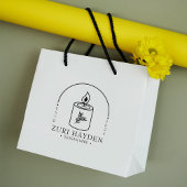 Moderne, kleine Geschäfte mit Kerze, maßgeschneide Gummistempel