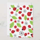 Moderne kleine Lady Red Ladybug Babydusche Einladung (Rückseite)