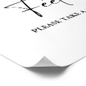 Moderne kleine Leckerei zum Hochzeitszeichen Poster (Ecke)