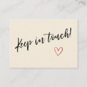 Moderne, kleine Pension "We ve Moved" Cream Card Visitenkarte (Rückseite)