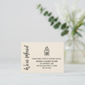 Moderne, kleine Pension "We ve Moved" Cream Card Visitenkarte (Stehend Vorderseite)