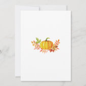 Moderne Kleine Pumpkin Baby Dusche Einladung (Rückseite)