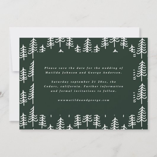 moderne kleine rustikale Hochzeit mit mehreren Fot Save The Date (Rückseite)