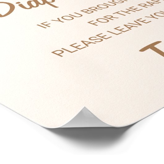 Moderne kleine Süsse auf dem Weg zum Windeln Poster (Ecke)