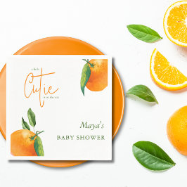 Moderne kleine Süsse Citrus Baby Dusche Serviette
