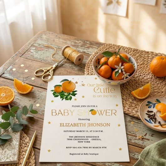 Moderne Kleine Süsse-neutrale Babydusche Einladung