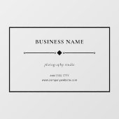 Moderne kleine Unternehmen Name Schwarz Rahmen tra Fensteraufkleber (Blatt)