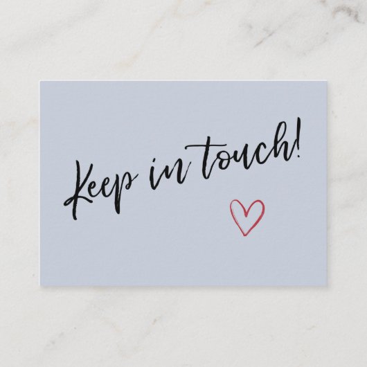 Moderne, kleine "We ve Moved" Dusty Blue Card Visitenkarte