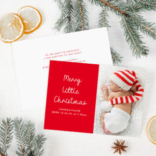 moderne kleine Weihnachtsankündigung für das Foto Feiertagskarte