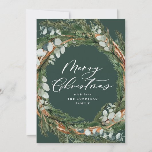 Moderne Kleinschreibung Weihnachts Feiertagskarte (Vorderseite)