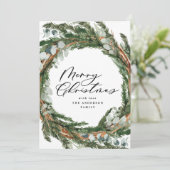 Moderne Kleinschreibung Weihnachts Feiertagskarte (Stehend Vorderseite)