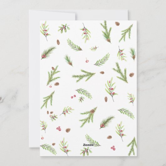 Moderne Kleinschreibung Weihnachts Feiertagskarte (Rückseite)