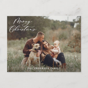 Moderne Kleinschreibung Weihnachts Feiertagspostkarte