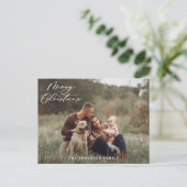 Moderne Kleinschreibung Weihnachts Feiertagspostkarte (Stehend Vorderseite)