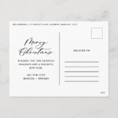 Moderne Kleinschreibung Weihnachts Feiertagspostkarte (Rückseite)