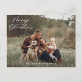 Moderne Kleinschreibung Weihnachts Feiertagspostkarte (Vorderseite)