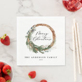 Moderne Kleinschreibung Weihnachts Serviette (Beispiel)