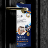 Moderne Klempneranlage Blue Orange Türanhänger