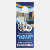 Moderne Klempneranlage Blue Orange Türanhänger (Vorderseite)