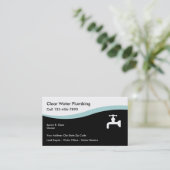 Moderne Klempnerarbeit-Visitenkarten Visitenkarte (Stehend Vorderseite)